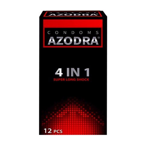 Bao cao su Azodra 4 in 1 - Kéo dài thời gian - Hộp 12