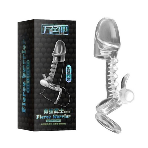 Bao cao su đôn dên hở thân có vòng thắt chống tuột Fierce Warrior có