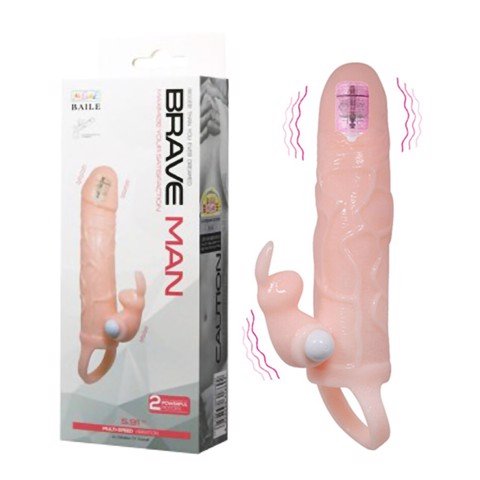 Bao cao su đôn dên tăng kích thước Braveman - Rung đầu và rung gốc