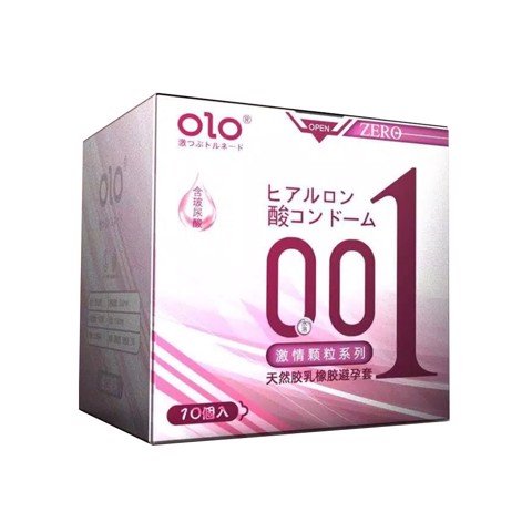 Bao cao su OLO 0.01 Zero Hồng - Siêu mỏng có hạt nhiều gel bôi