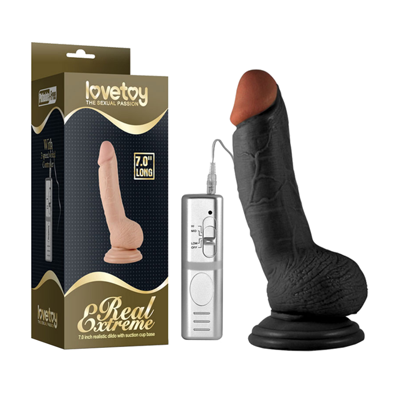Dương vật giả cao cấp 3 cường độ rung dính tường - Lovetoy Real Extreme