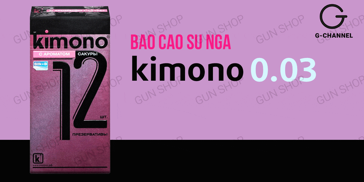 Nhập sỉ Bao cao su Kimono Hồng - Mỏng 0.03mm hương anh đào - Hộp 12 cái  tốt nhất