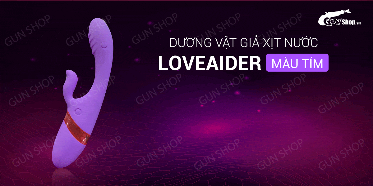 Dương Vật Giả Xịt Nước 7 Chế Độ Rung Màu Tím Kích Thích - Loveaider