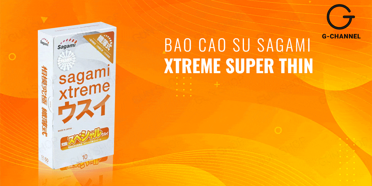 Bao cao su Sagami Xtreme Siêu mỏng 0.03mm ôm sát hộp 10 chính hãng