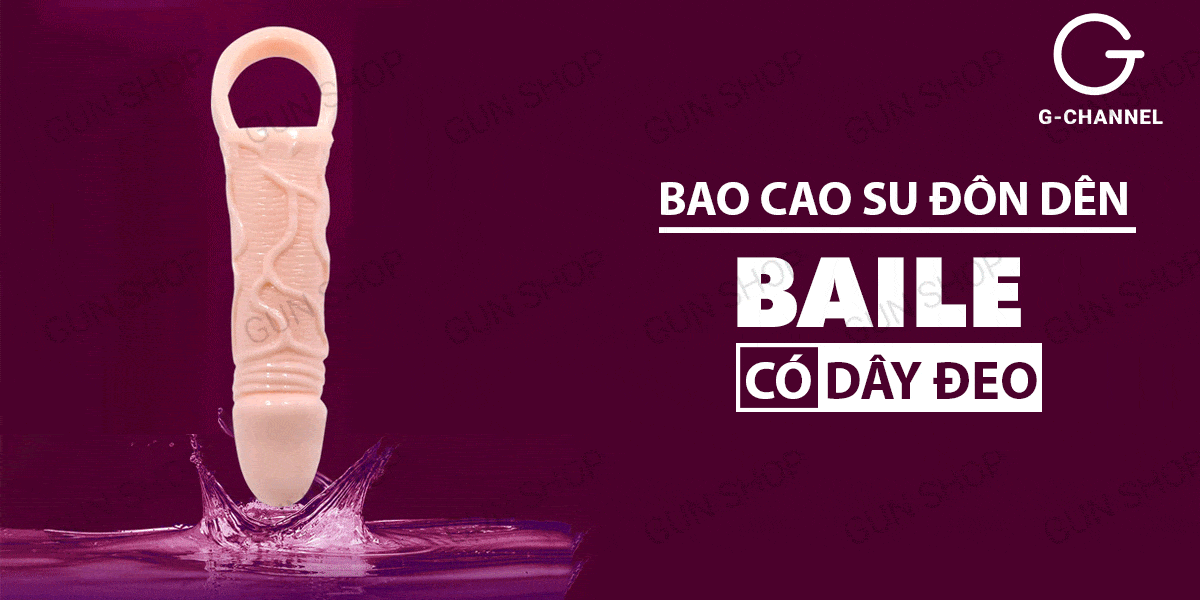 Bao cao su đôn dên Baile Extension dây đeo siêu kích thích
