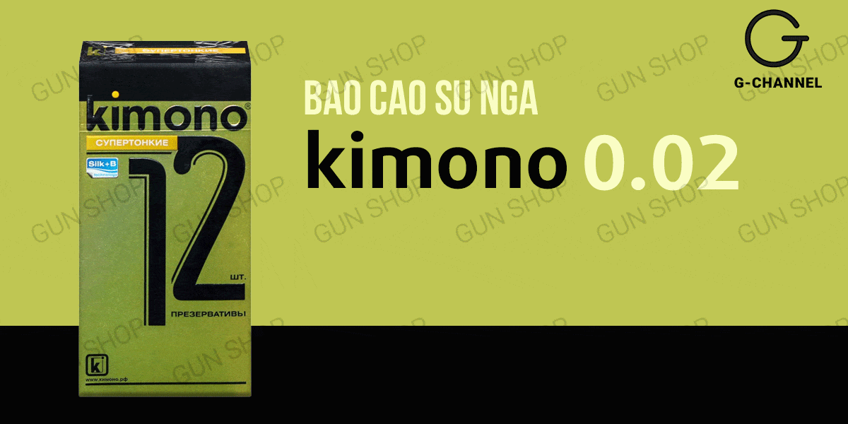 Bao Cao Su Kimono Vàng Siêu Mỏng 0.02mm Hộp 12 Cái - Cực Đỉnh