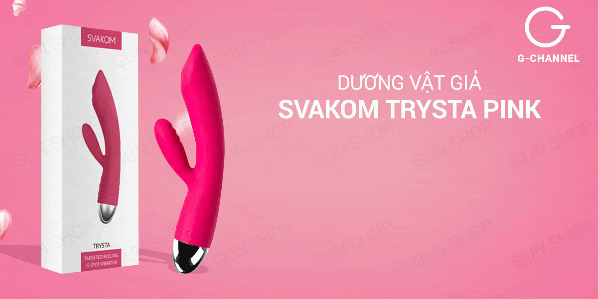 Dương vật giả Svakom Trysta Pink 35 chế độ rung cao cấp sạc tiện lợi