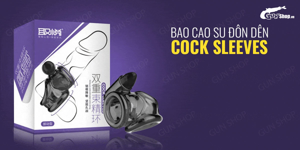 Bao cao su đôn dên tăng kích thước dương vật, đeo gốc Cock Sleeves