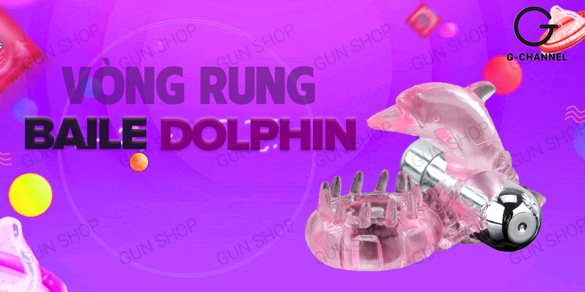 Vòng rung Baile Love Dolphin kích thích khoái cảm cực đỉnh pin sạc