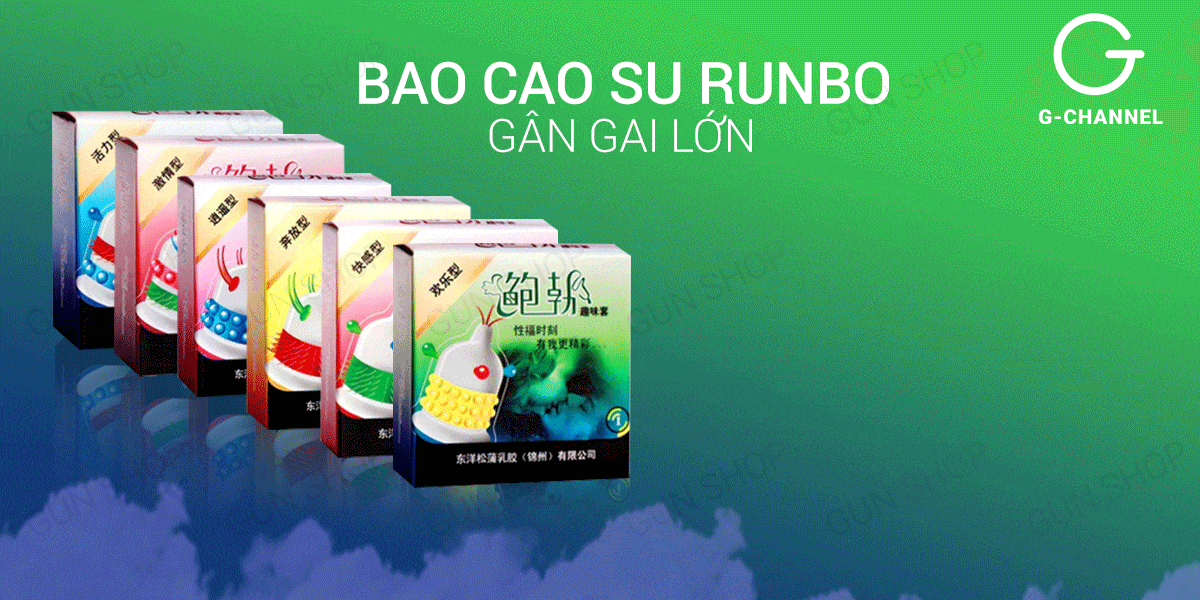 Bao Cao Su Runbo Gân Gai Kích Thích - Bộ 3 Hộp Đơn Siêu Hót