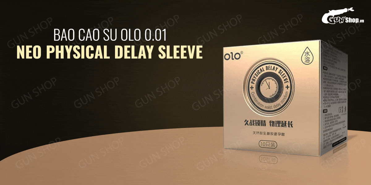 Cửa hàng bán Bao cao su OLO 0.01 Neo Physical Delay Sleeve - Siêu mỏng gân gai kéo chính hãng