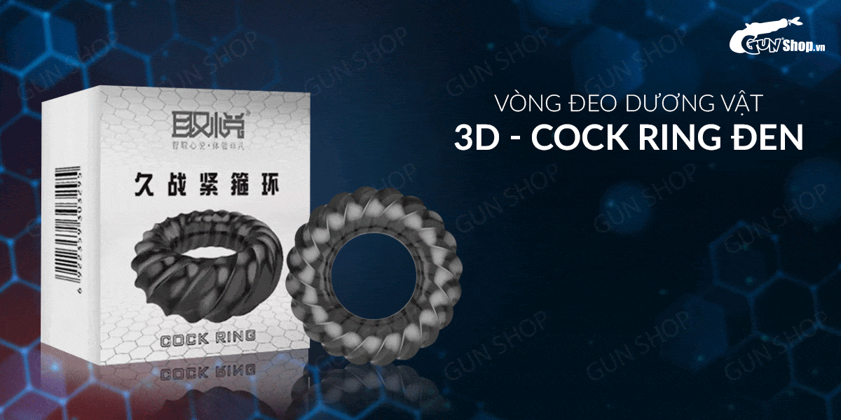Phân phối Vòng đeo dương vật kéo dài thời gian trì hoãn xuất tinh 3D - Cock  chính hãng