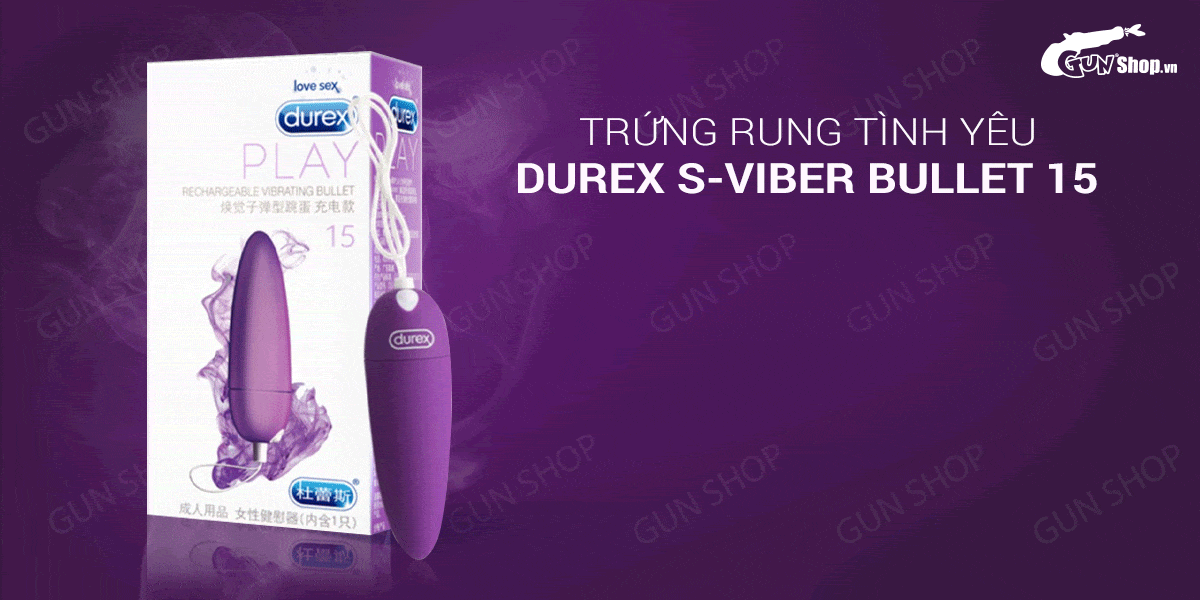 Trứng rung Durex S-Viber Bullet 15 cao cấp kích thích khoái cảm