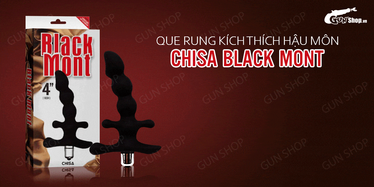 Review Que rung kích thích hậu môn dùng pin - Chisa Black Mont  hàng xách tay