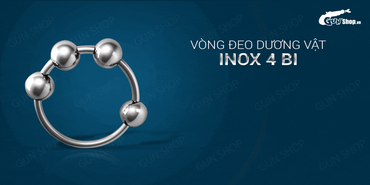 Vòng Đeo Dương Vật Inox 4 Bi Bền Đẹp Tăng Khoái Cảm Mạnh