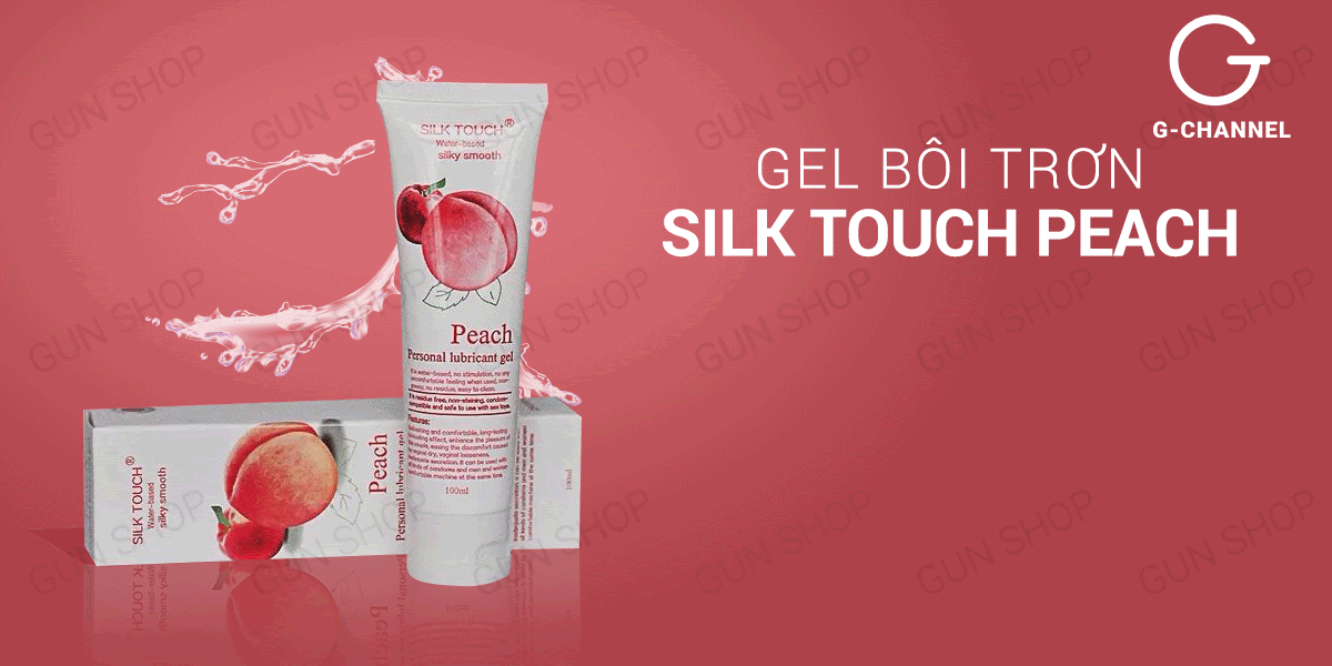 Địa chỉ bán Gel bôi trơn hương đào - Silk Touch - Chai 100ml  hàng xách tay