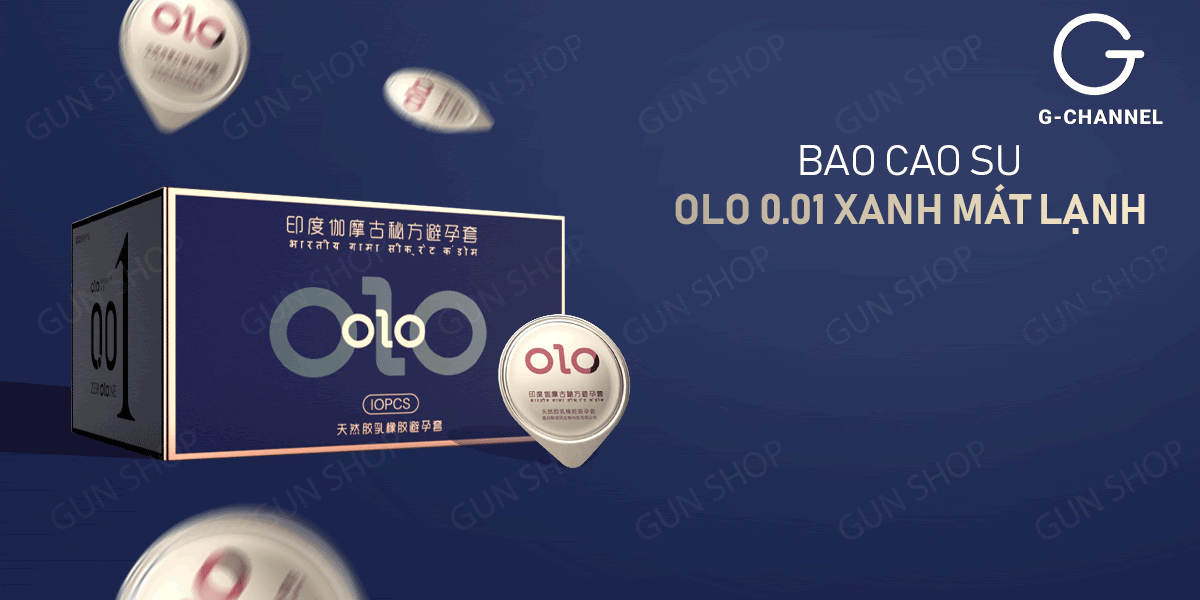 Bao cao su OLO 0.01 Xanh siêu mỏng mát lạnh kéo dài quan hệ an toàn