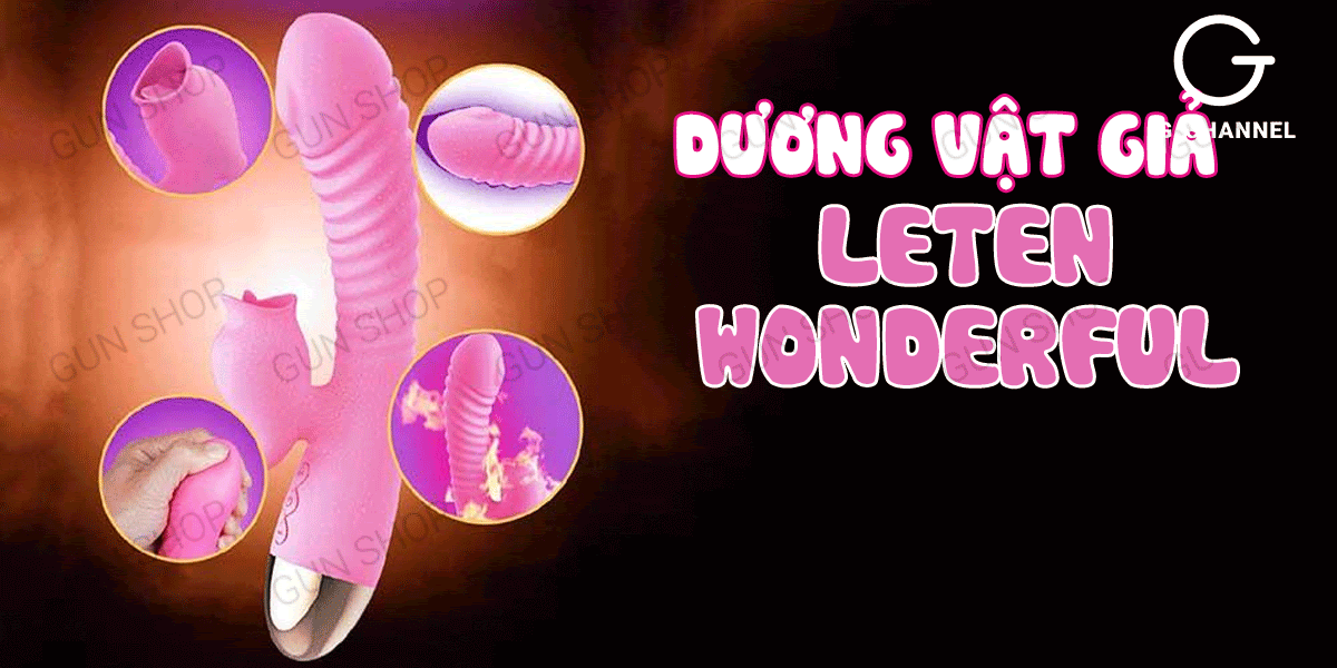 Shop bán Dương vật giả rung kép mạnh mẽ sạc điện - Leten Wonderful mới nhất