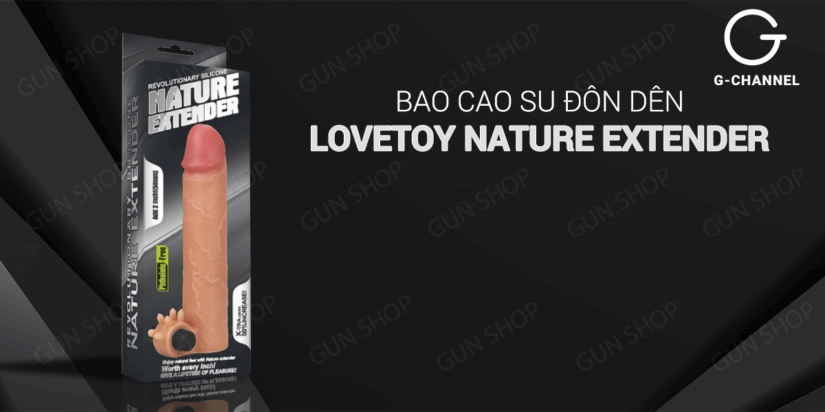 Bao cao su rung tăng 38mm Lovetoy Nature Extender siêu kích thích