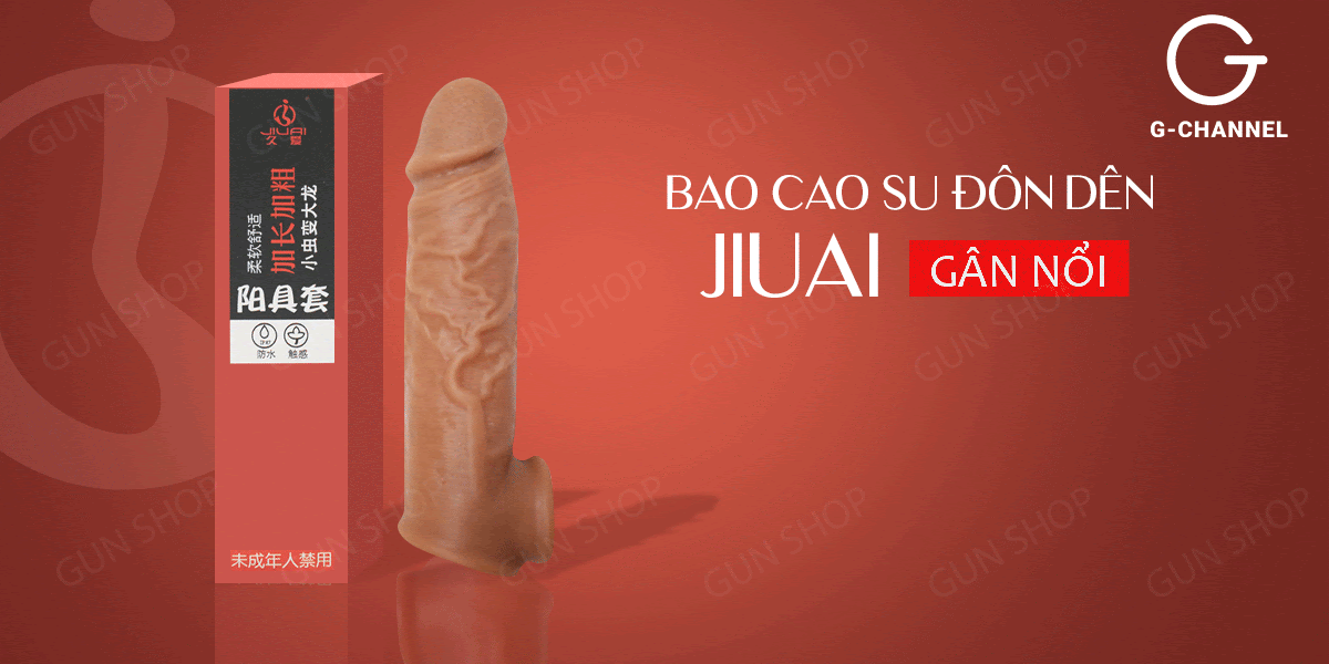 Đánh giá Bao cao su đôn dên tăng kích thước Jiuai - Gân nổi  giá sỉ