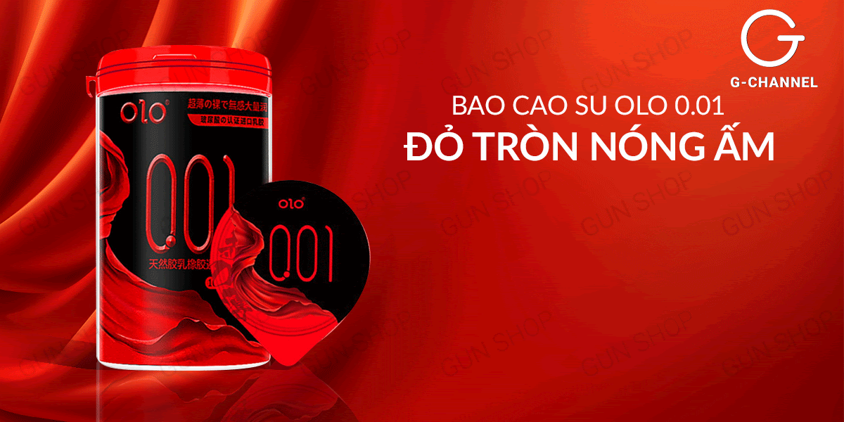 So sánh Bao cao su OLO 0.01 Đỏ ống tròn - Siêu mỏng nóng ấm - Hộp  giá sỉ