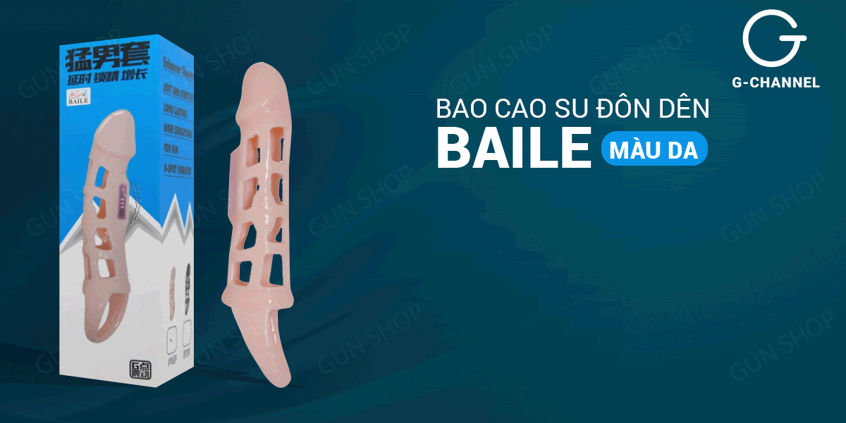 Cửa hàng bán Bao cao su đôn dên tăng kích thước Baile - Màu da lưới dây đeo  mới nhất