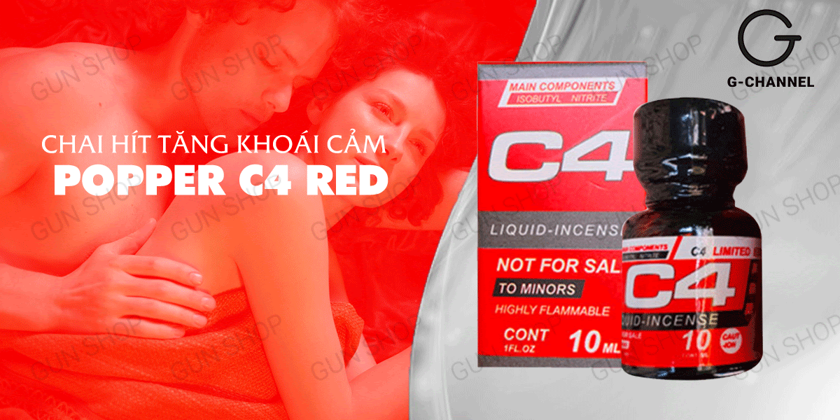 Popper C4 Red 10ml Mỹ USA chính hãng chất lượng bán chạy