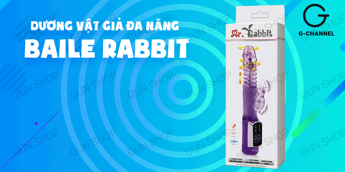 Đánh giá Dương vật giả đa năng rung ngoáy 4 chế độ dùng pin - Baile Rabbit giá rẻ