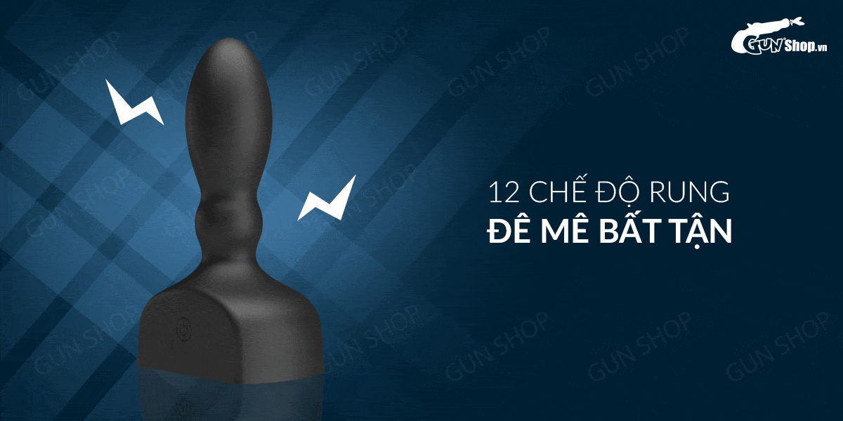 Trứng rung hậu môn 12 chế độ sạc tiện lợi tăng khoái cảm