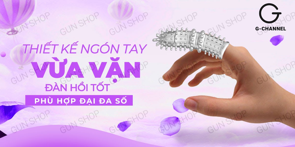Bao cao su ngón tay Aichao gai lớn A-spot kích thích mạnh mẽ hộp 1