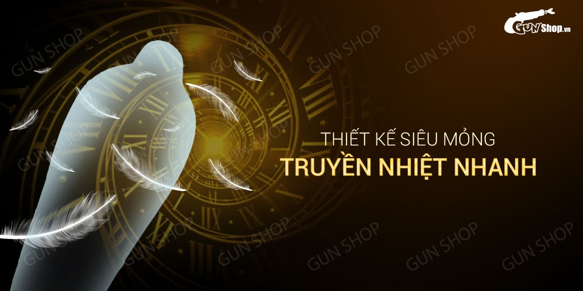 Bao cao su OLO siêu mỏng 0.01 Gold kéo dài khoái cảm hộp