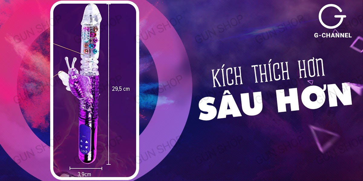 Dương vật giả cánh bướm kích thích 8 chế độ rung sạc điện