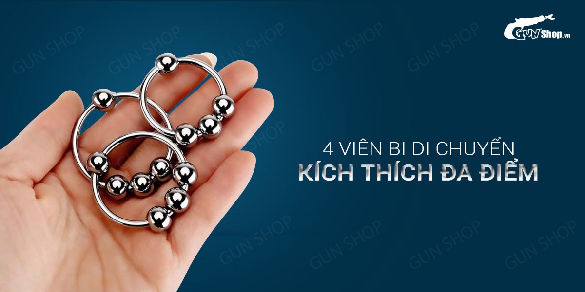 Vòng Đeo Dương Vật Inox 4 Bi Bền Đẹp Tăng Khoái Cảm Mạnh