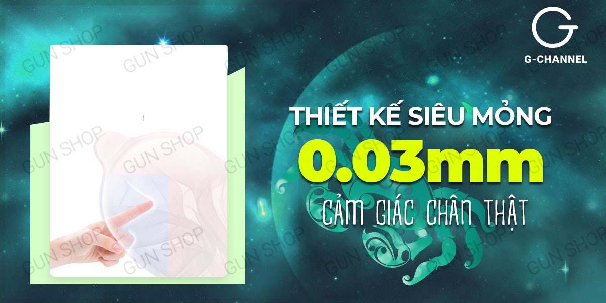 Bao cao su Ropockon mỏng 0.03mm vị dâu Hộp 12 siêu mềm mại kích thích