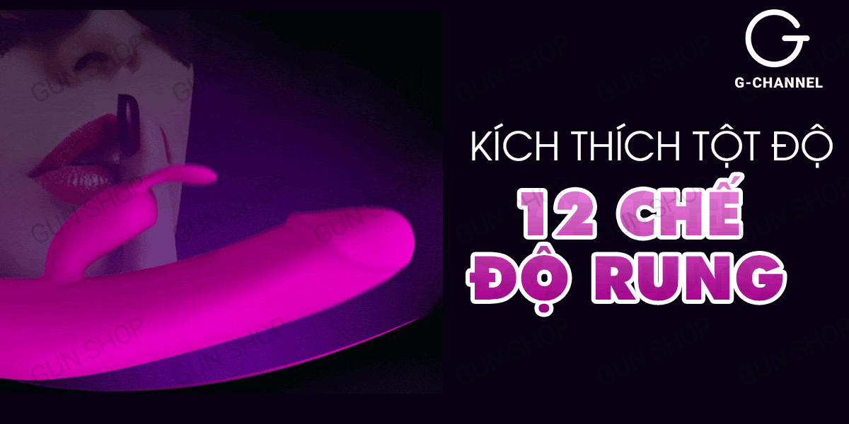 Dương vật giả rung mạnh sạc điện 12 chế độ xịt nước - Pretty Love