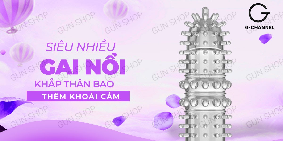 Bao cao su ngón tay Aichao gai lớn A-spot kích thích mạnh mẽ hộp 1