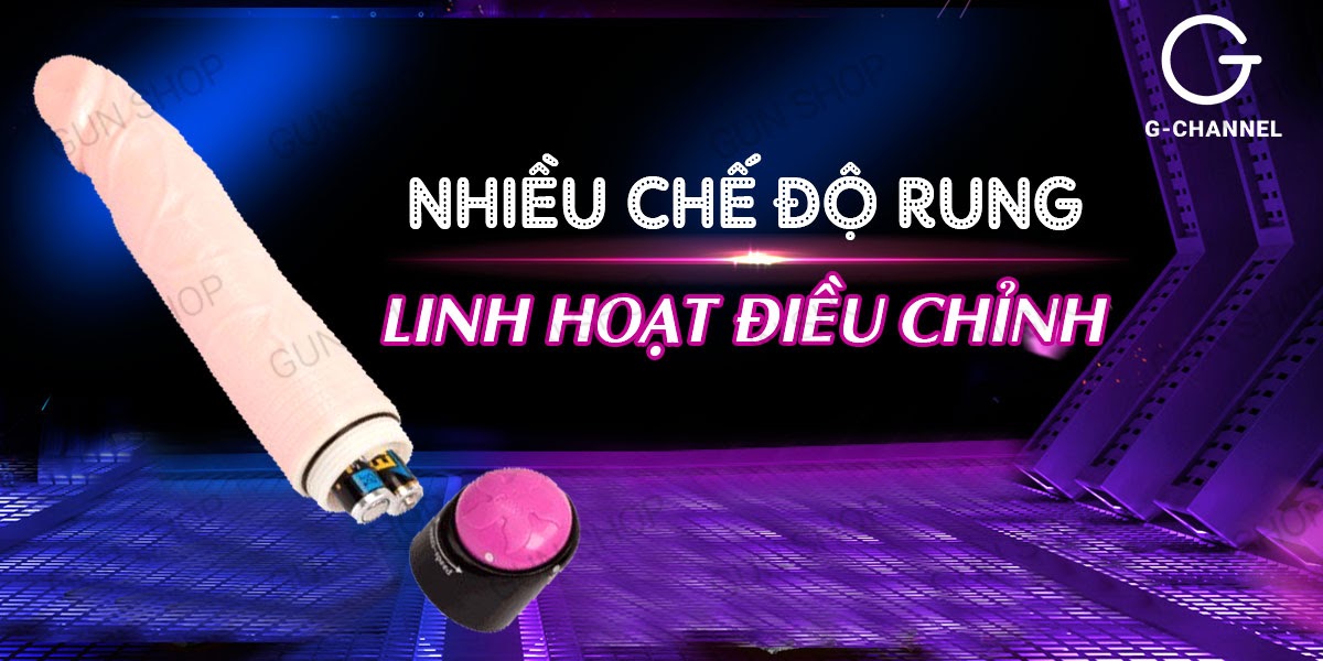 Dương vật giả silicon cao cấp Baile 2 pin tiện lợi kích thích