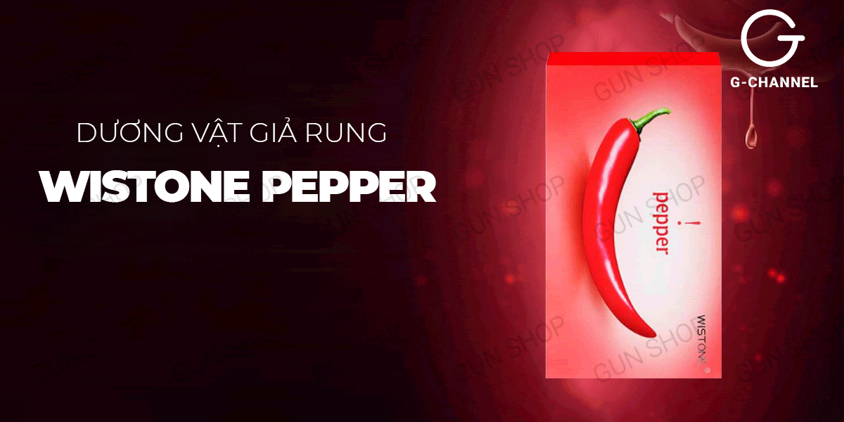 Dương vật giả rung quả ớt đa chế độ sạc điện cao cấp Wistone