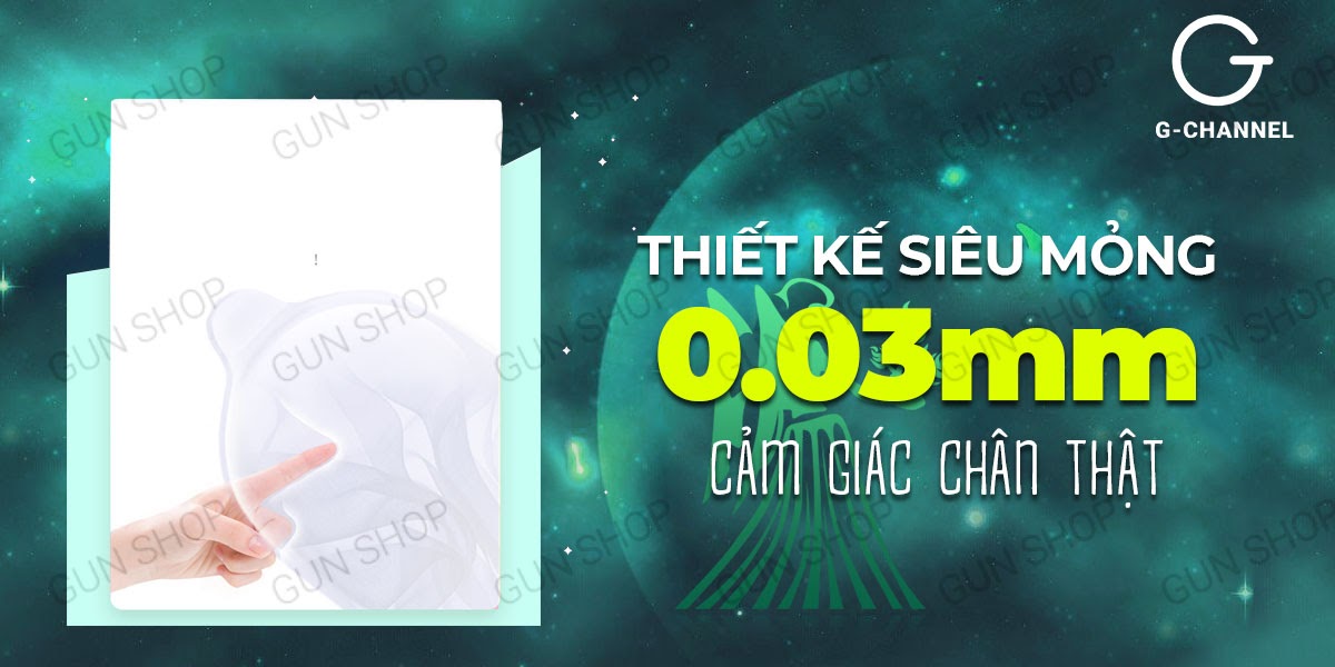 Bao cao su Ropockon mỏng 0.03mm hương dâu 12 chiếc siêu mềm mại kích thích