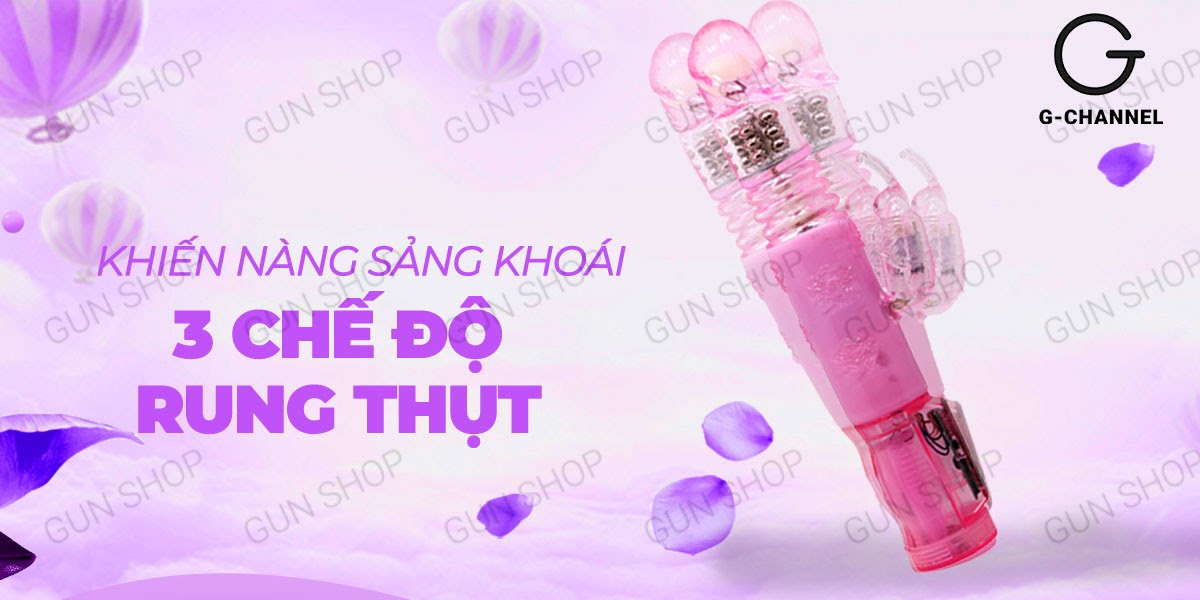 Dương vật giả rung thụt 3 chế độ Butterfly Dance siêu thực