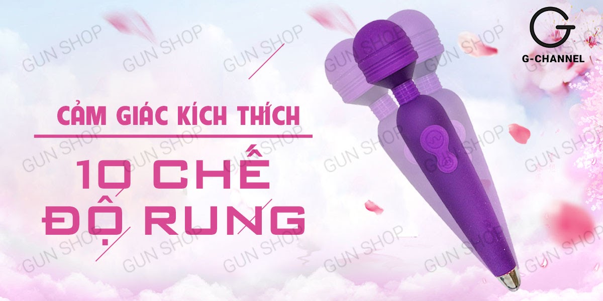 Máy massage sạc điện 10 chế độ rung cao cấp kích thích cảm xúc