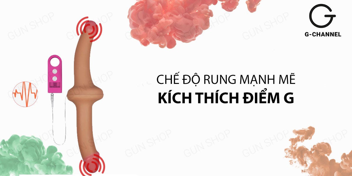 Đại lý Dương vật giả 2 đầu có rung uốn cong đa chiều - Lovetoy Holy Dong  chính hãng