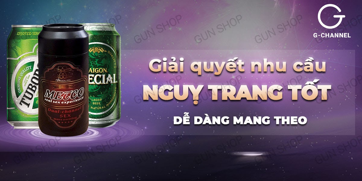 Âm đạo giả Black Magical Kiss hình lon bia siêu thực, kích thích
