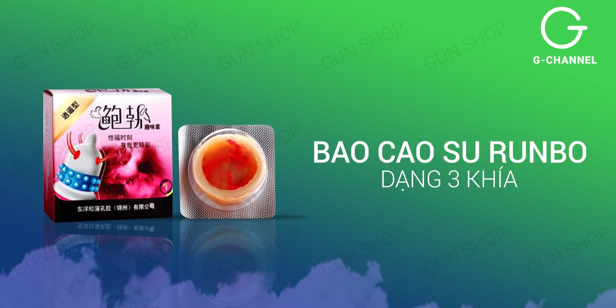 Bao Cao Su Runbo Gân Gai Kích Thích - Bộ 3 Hộp Đơn Siêu Hót