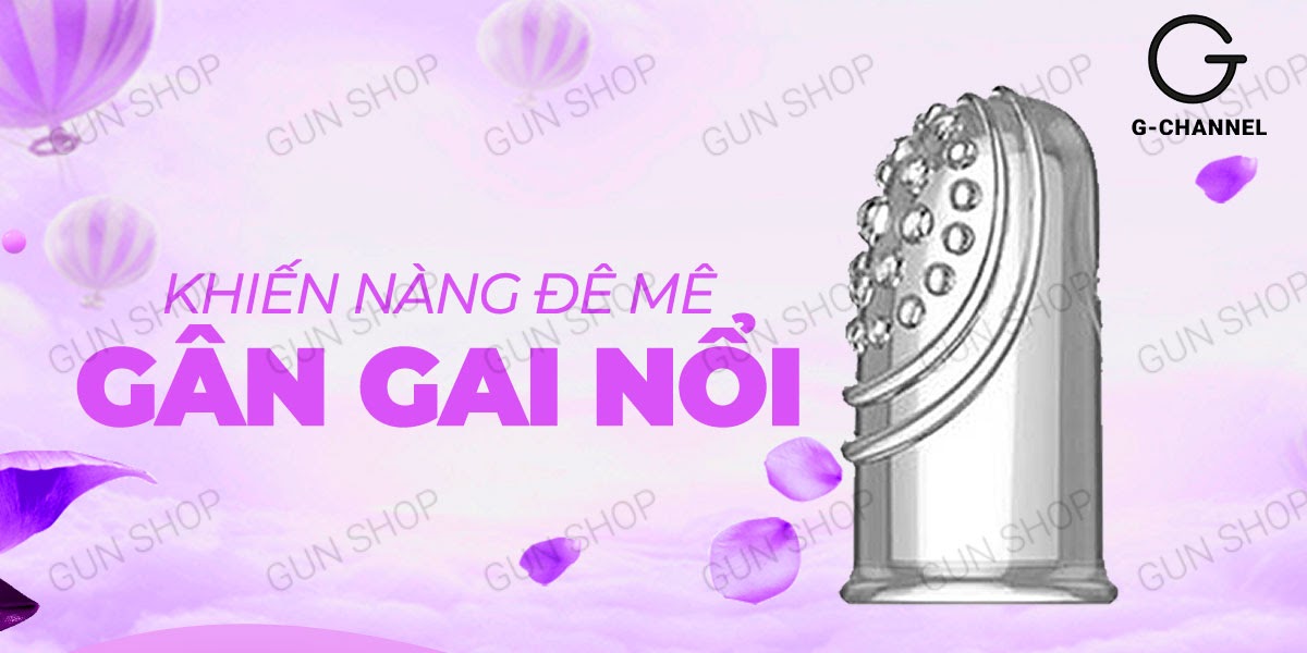 Bao cao su Aichao 2 ngón tay gân gai nổi hộp 2 siêu bền