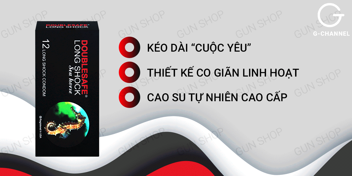 Bao cao su Cá Ngựa kéo dài 30 phút hộp 12 cái siêu mỏng