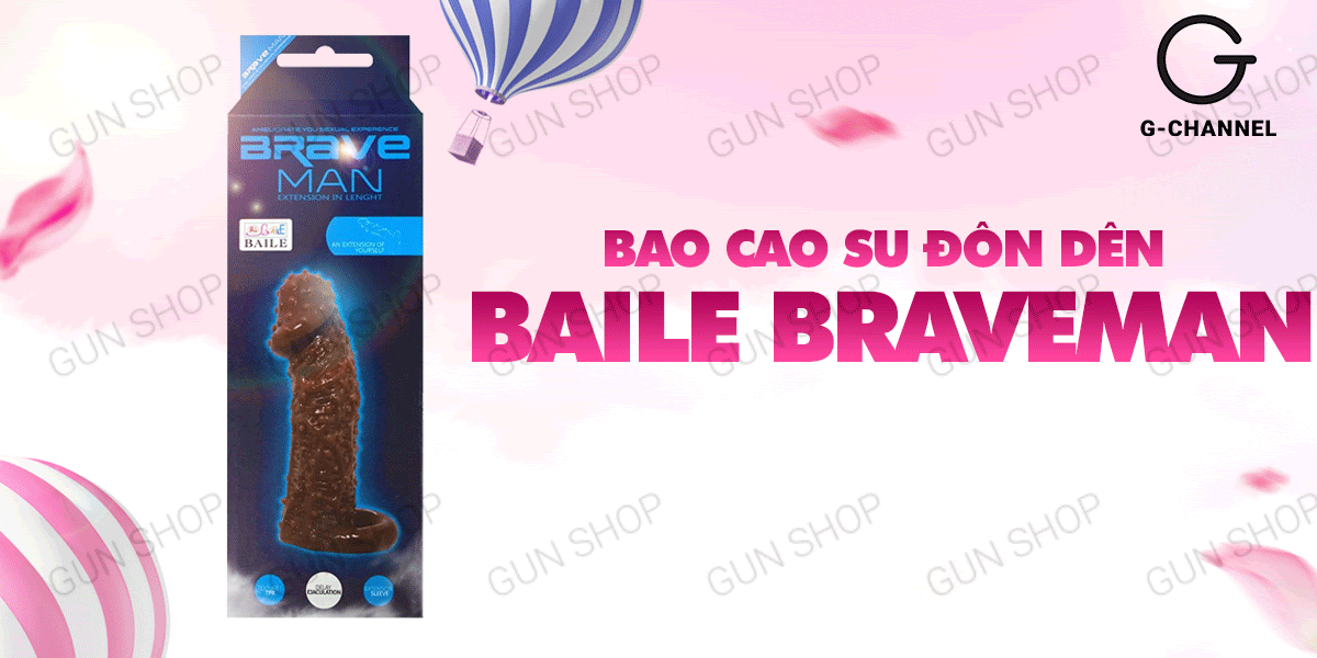 Bỏ sỉ Bao cao su đôn dên tăng kích thước có dây đeo Baile Braveman 14 x  mới nhất