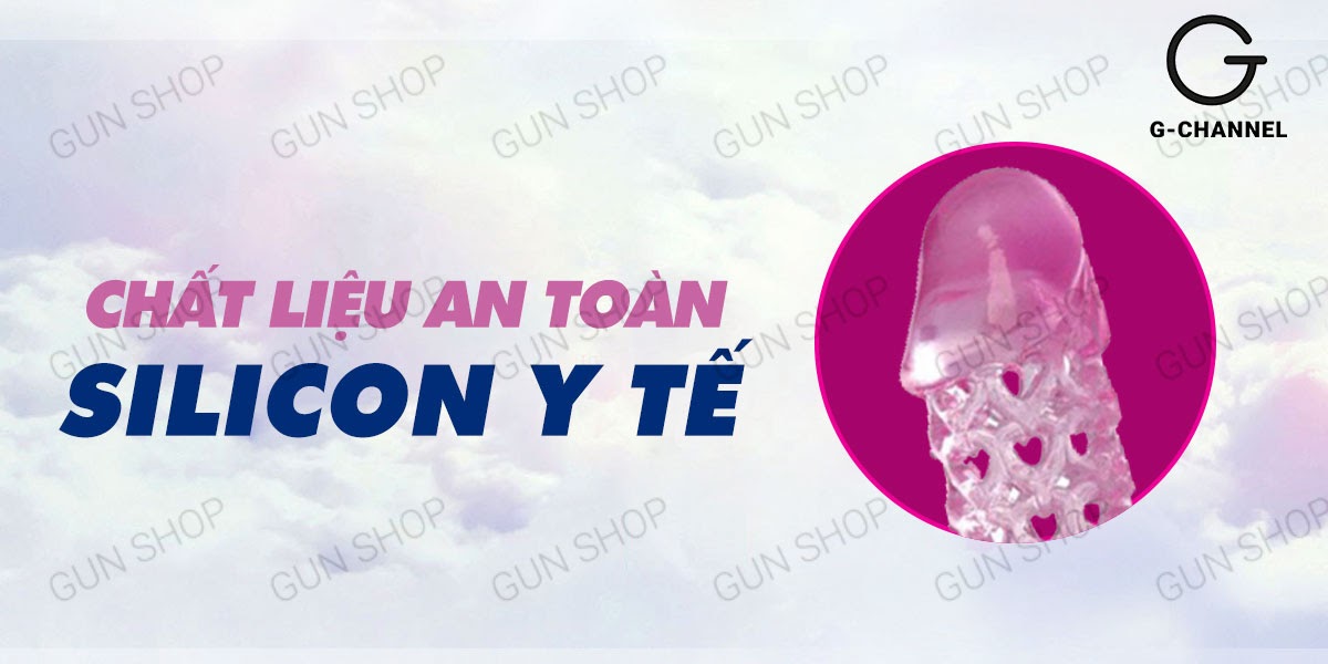 Bao cao su đôn dên rung Baile hoa hồng tăng kích thước siêu mềm