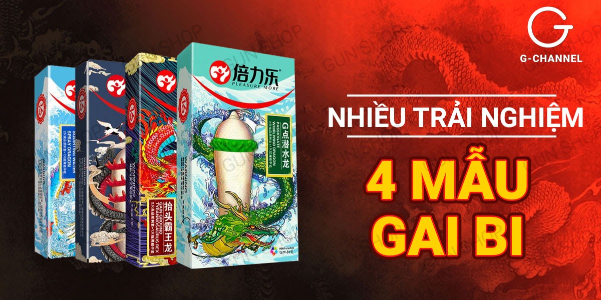 Dragon Bao Cao Su Gân Gai Bi Lớn Hộp 2 Cảm Giác Mạnh Mẽ