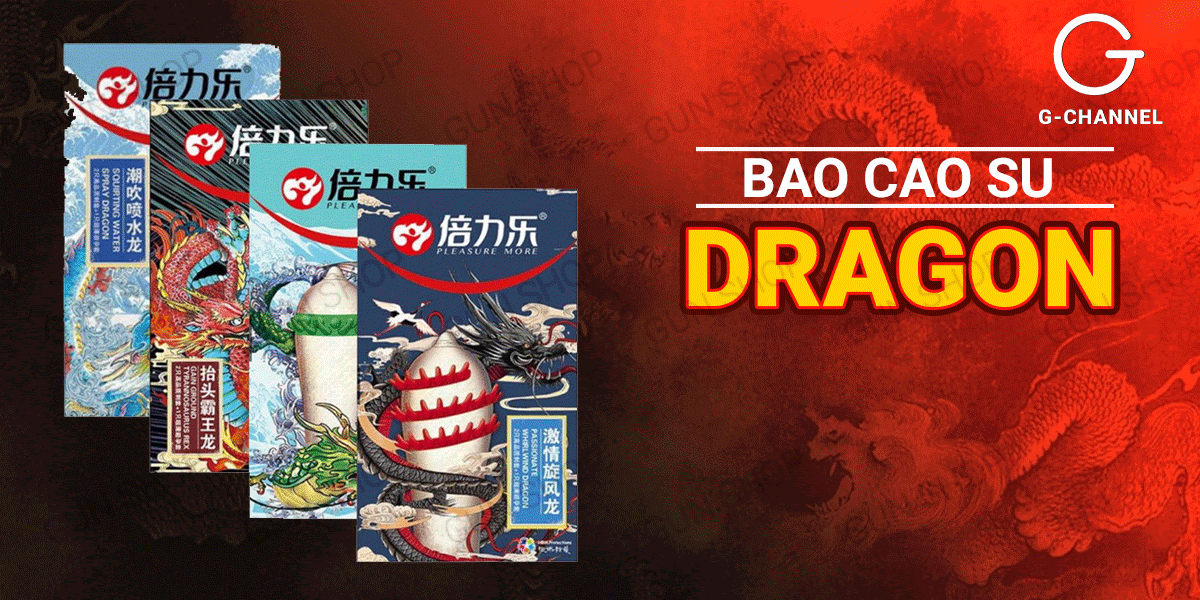 Dragon Bao Cao Su Gân Gai Bi Lớn Hộp 2 Cảm Giác Mạnh Mẽ